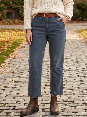 Gap Girlfriend Khaki Pants Navy Blue - Size 10